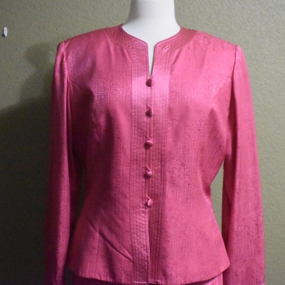 Vintage Adrianna Papell Pink silk set - Picture 2 of 6